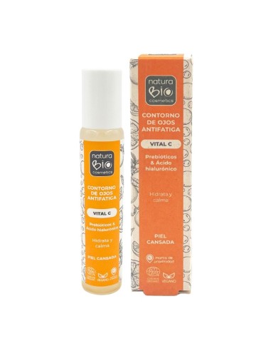 CONTORNO OJOS ANTIFATIGA VITAL C PREBIOTICOS & ACIDO HIALURONICO NATURABIO COSMETICS