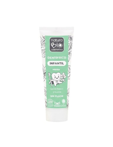 DENTIFRICO INFANTIL 75ml CON FLUOR  MENTA NATURABIO
