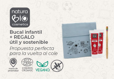 Cepillo de dientes + crema dental + regalo bolsa de NaturaBIO Cosmetics