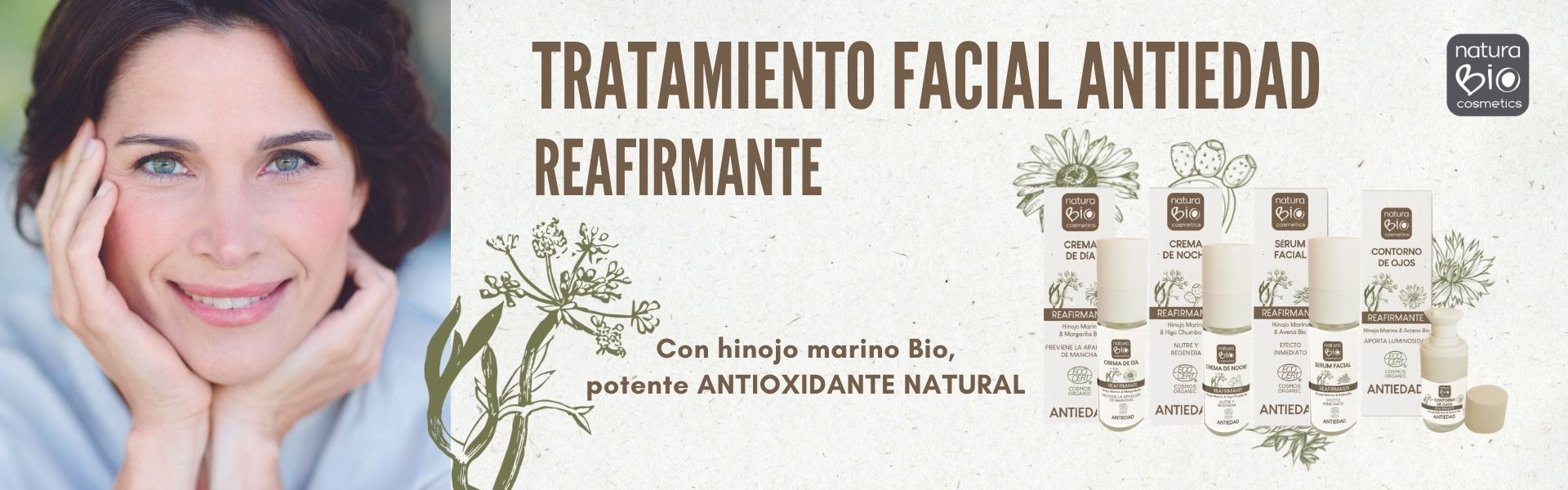 Relanzamiento: Tratamiento facial antiedad reafirmante de NaturaBIO Cosmetics